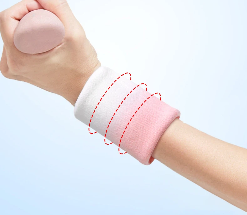 Custom Logo Breathable Comfortable Sweat Absorbent Colorful Sport Tennis Volleyball Gym Exercise Towel Wrist Brace Sweatband