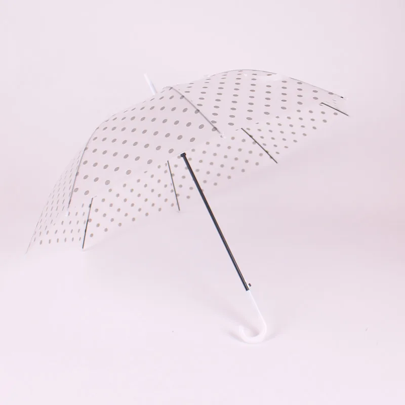 Low Price Transparent Dome Umbrella Custom Pattern Printing Clear Plastic Umbrella For Women
