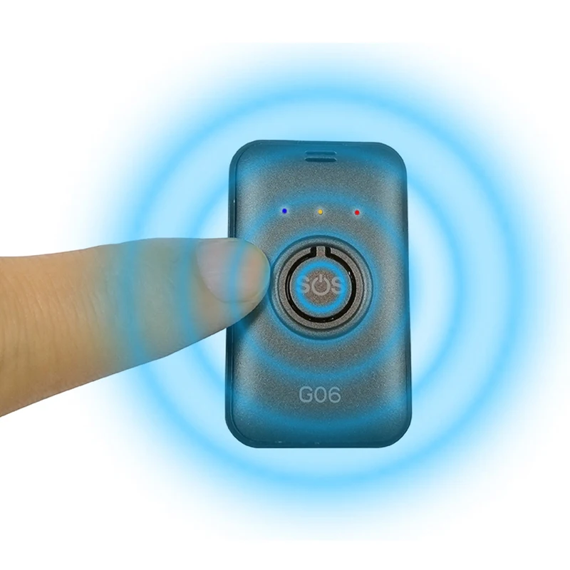 Personal GPS Tracker G06 2-Way SOS Panic Button Phone Talking Voice Recording Security Alarm Tracking Locator for Kids Elderly