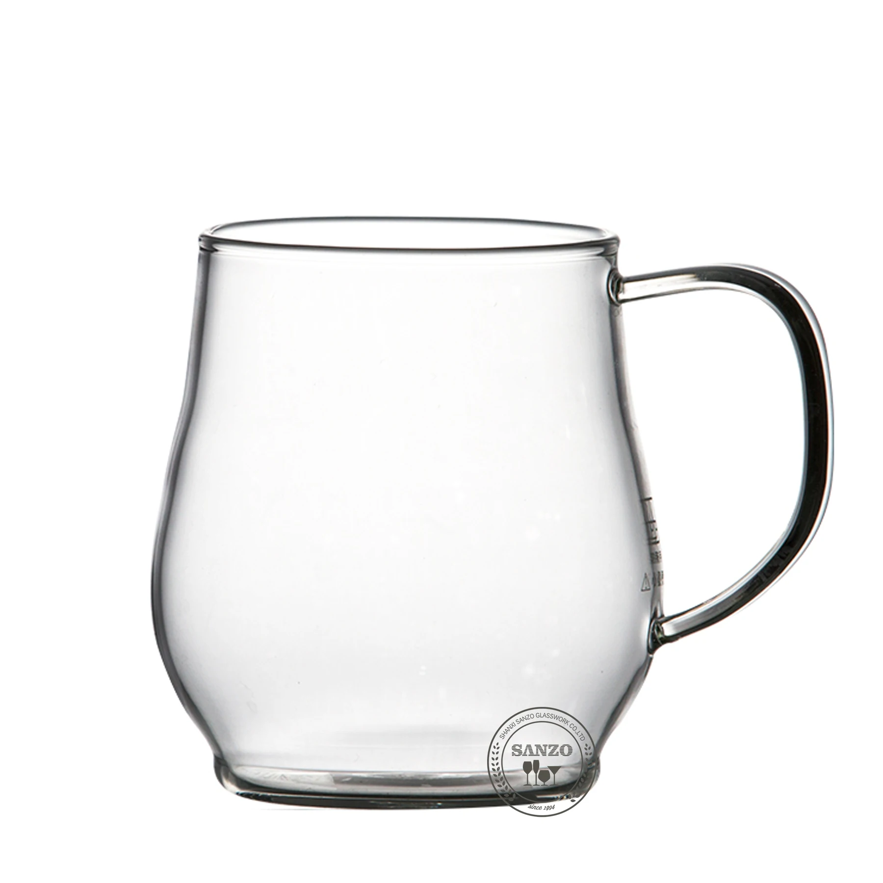 E02CC0004 Sanzo Термостойкое боросиликатное стекло ручной работы прозрачная стеклянная чашка для кофе с двойными стенками чайная чашка кофейная чашка 350 мл