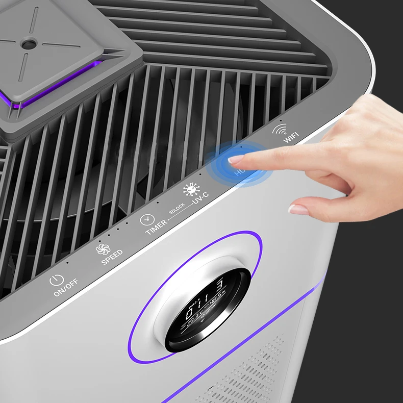 TUSSON ulpa filter with mosquito catcher wireless charger welding helmet odor track tester tank salon uv industrial air purifier