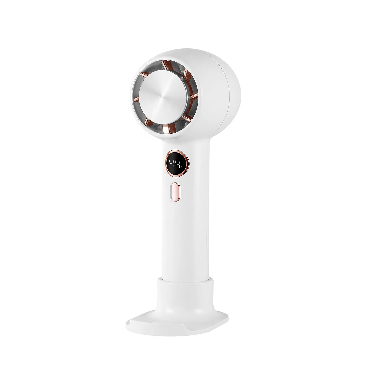 New Arrivals 2024 Air Conditioner Fan Portable Handheld Ice Cooling Small Fan with Cell Phone Stand