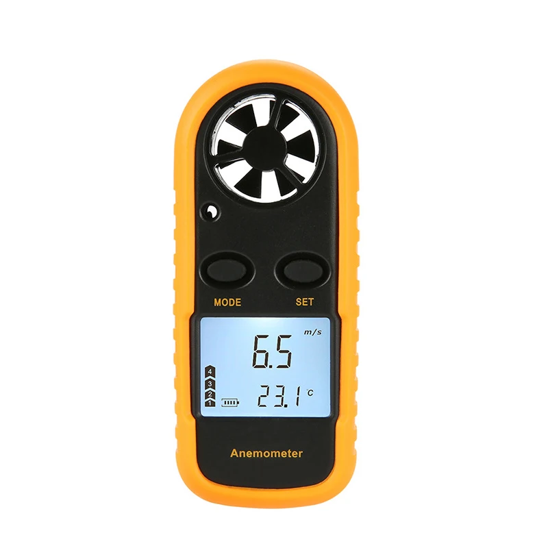 Digital LCD Backlight Wind Speed Meter Gauge Light Weight Air Flow Velocity Measurement