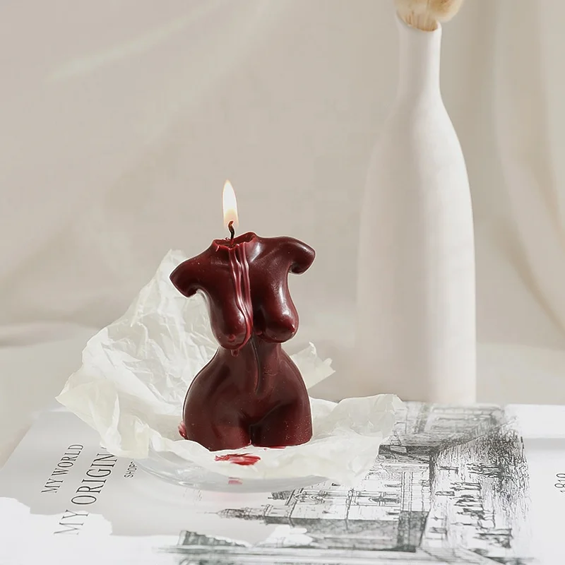 custom naked woman candle  body shape curvy candle body massage oil candle