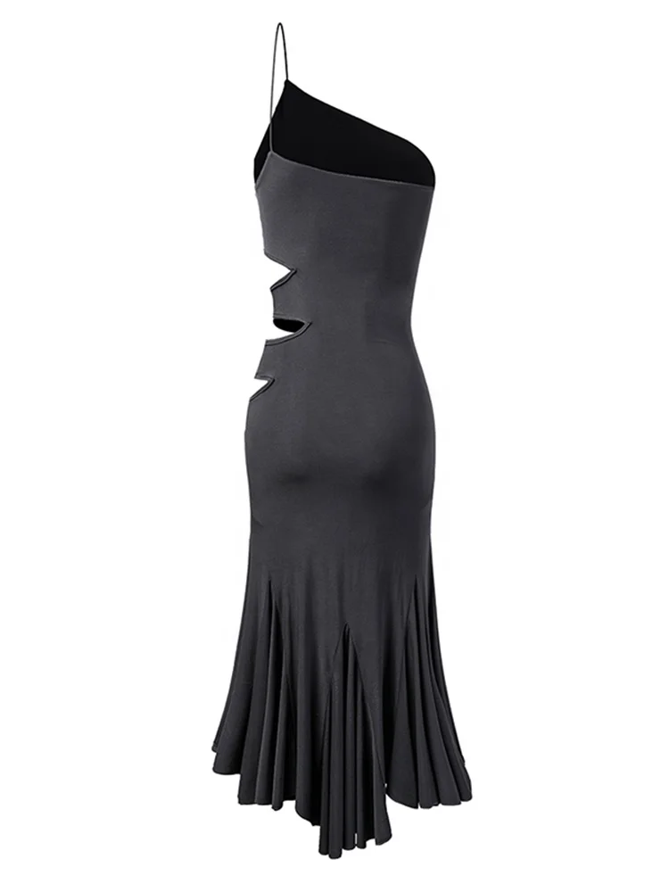INNOIN Latin Dance Costumes Adult Women Latin Tops Skirt Fringe Suit Samba Practice Wear Salsa Cha Cha Performance Dance Dress