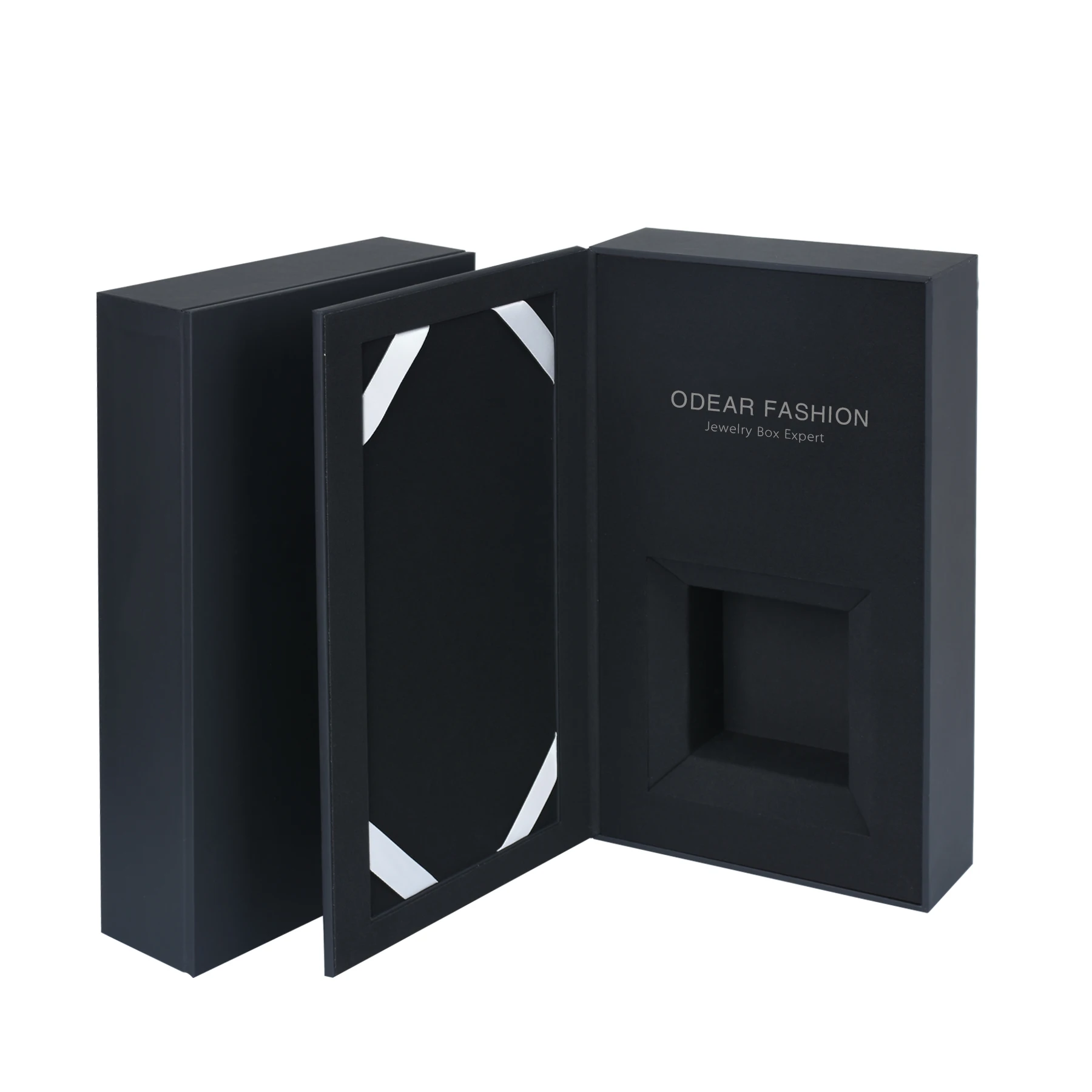 High Grade Book Shape Wedding Wooden Jewelry ring Box with Custom Logo