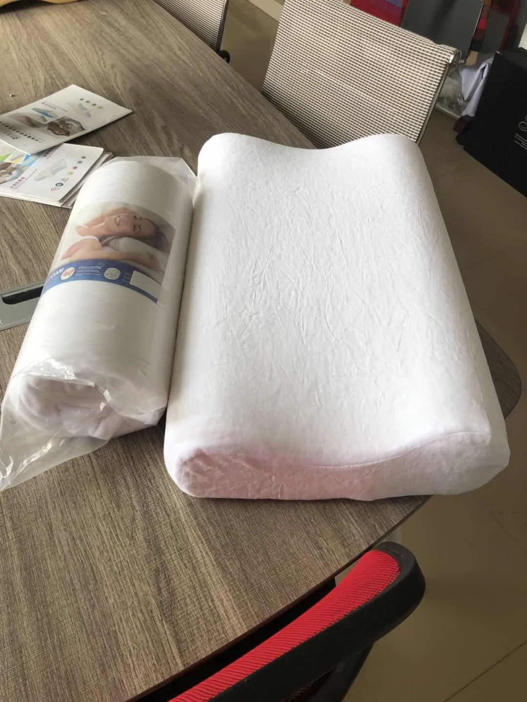 Orthopedic Cervical Adjustable Aloe Vera Bamboo Contour Memory Foam Pillow Cotton Cover Nursing bed pillow