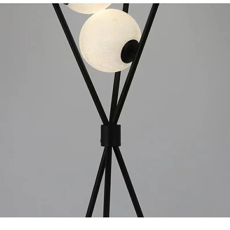 Black Three Moon Standing Floor Light Nordic Floor Lamps for Living Room Decor Modern Minimalist Bedroom Sofa LED Floor Lights