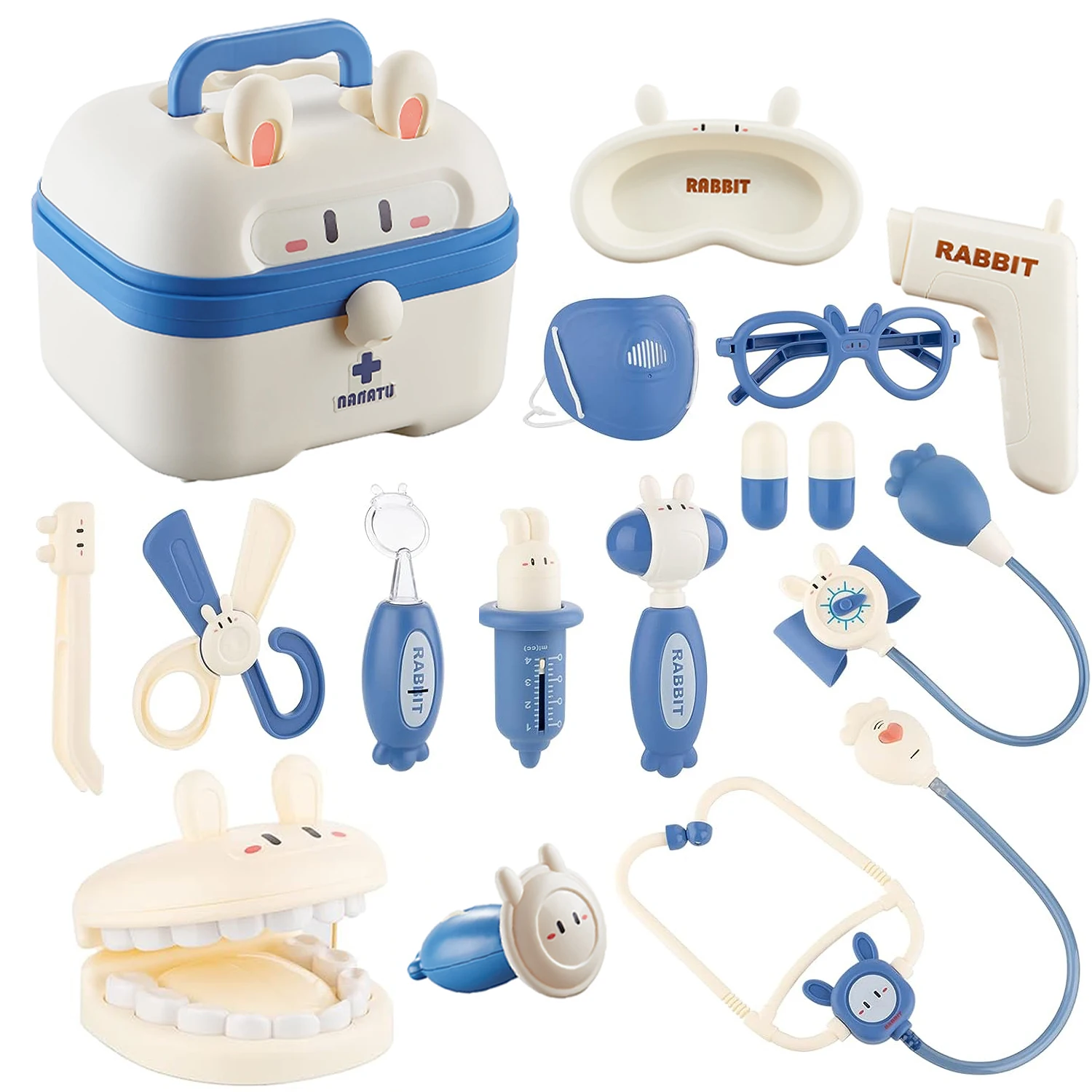 Cute Doctor Kit Toys Educational Role Play Game Pretend Play Kids Toys Doctor Play Set for Kids Girls Children