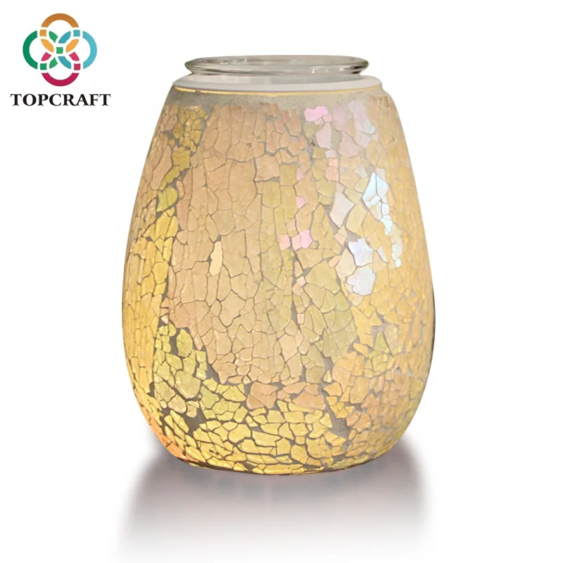 New mosaic lighting glass electric candle wax melter 13 colors for choose