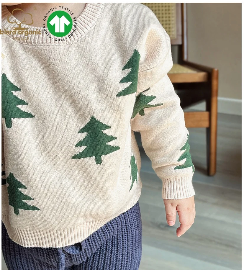 School Sweater Uniform For Children Knitted Sweater Top Clothes Christmas Trees Ugly Pullover Sweatshirt Wholesale