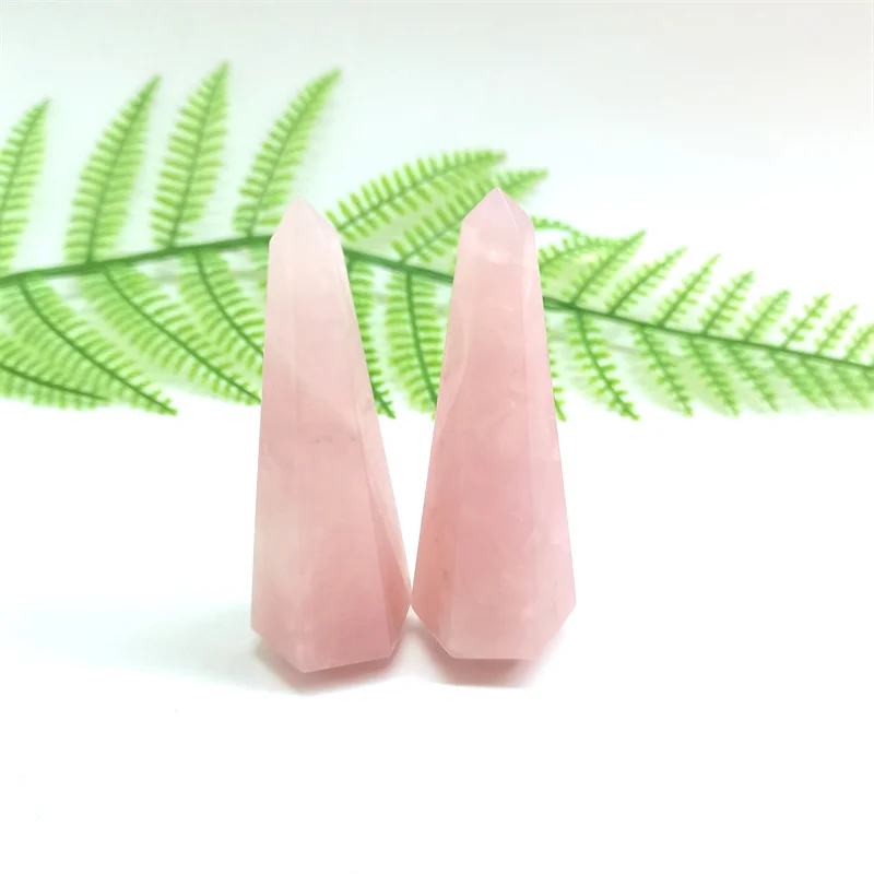 Hot Sale Pendant Holder Natural Clear Quartz Rose Quartz Crystal Ring Setting for Home Decoration