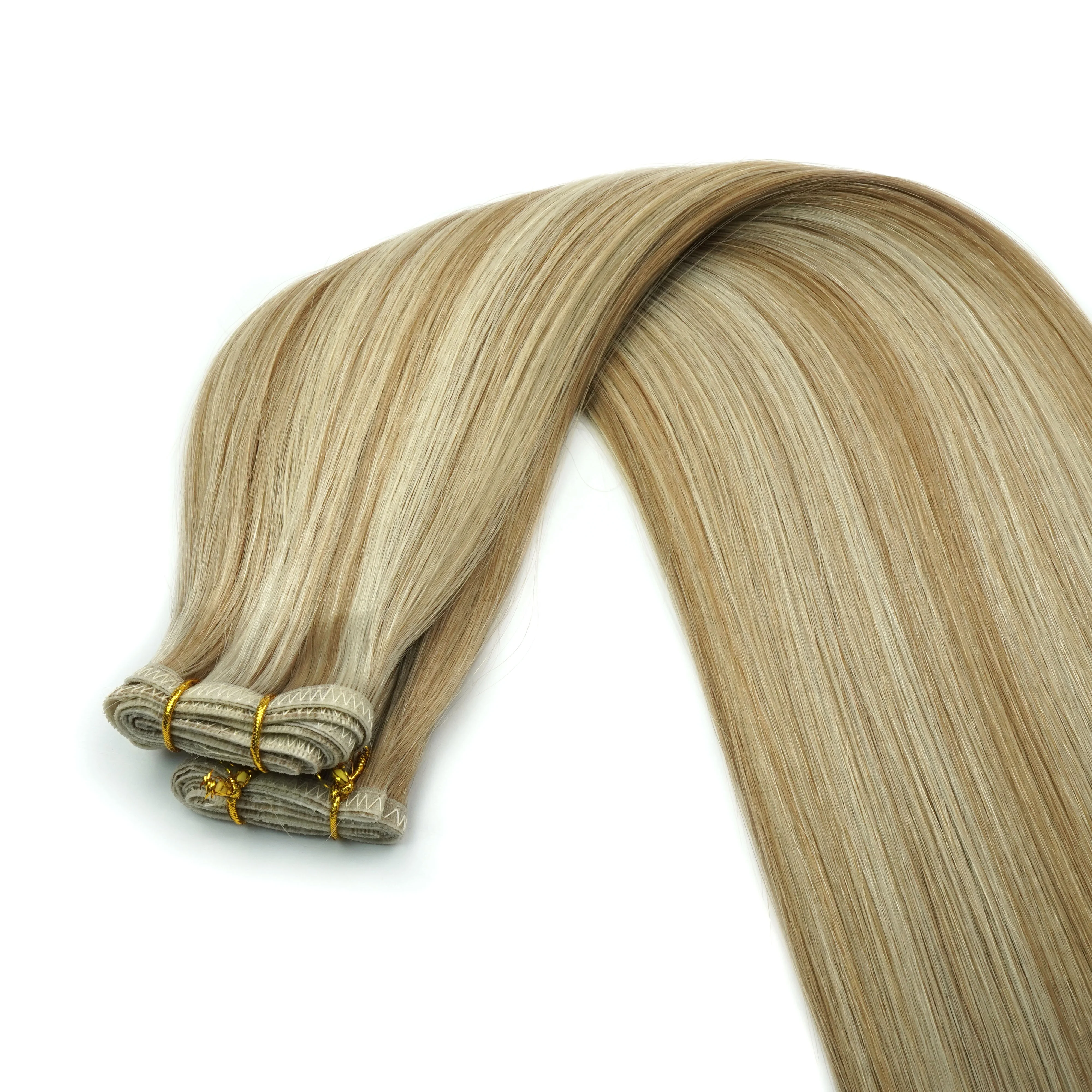 Unprocessed European Hair Full Ends Double Drawn Flat weft Wholesale Factory Human Hair Extension