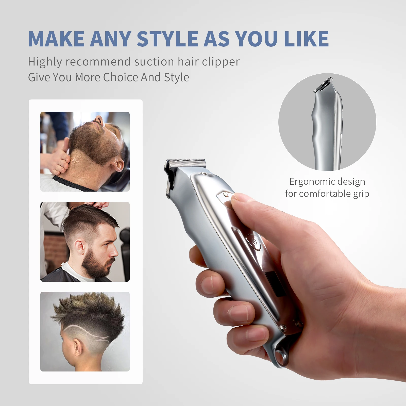 Professional whole metal housing hair cutting machine IPX6 waterproof hair trimmer electric hair clippper