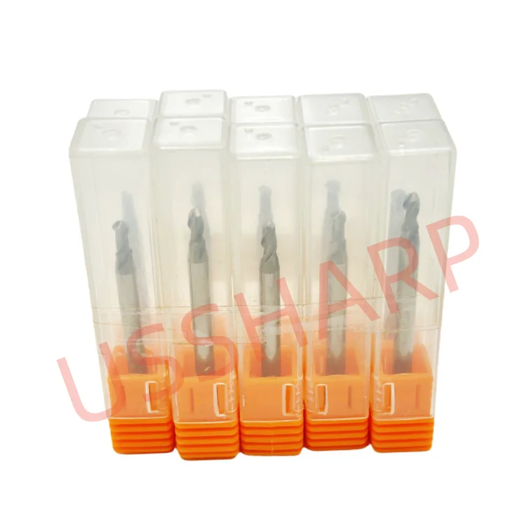 Hot Sale Carbide HRC55 Ball Nose End Mill R1.5*D4*6*50 for Aluminum for Milling Cutter CNC tools