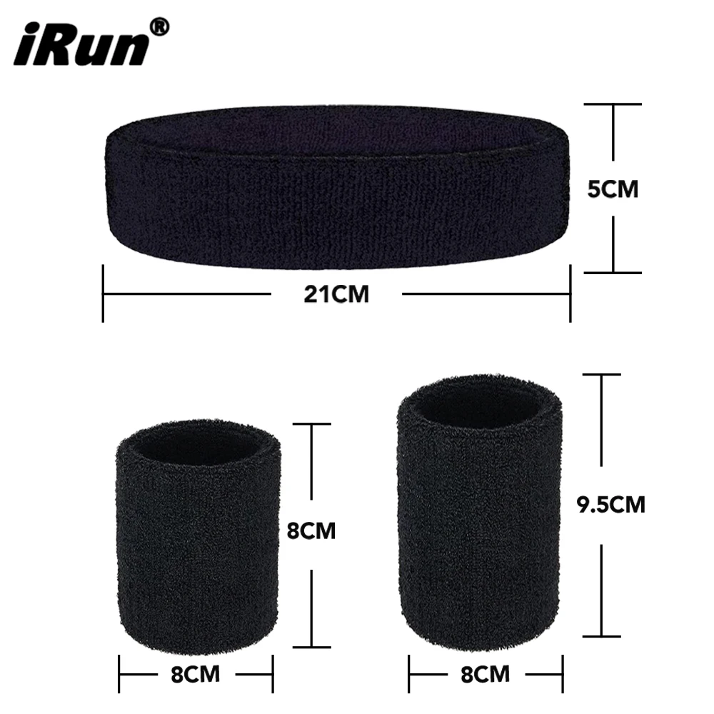 iRun Absorbent Tennis Wrist Bands Breathable Wrist Brace Support Sweat Band for Football Basketball Running