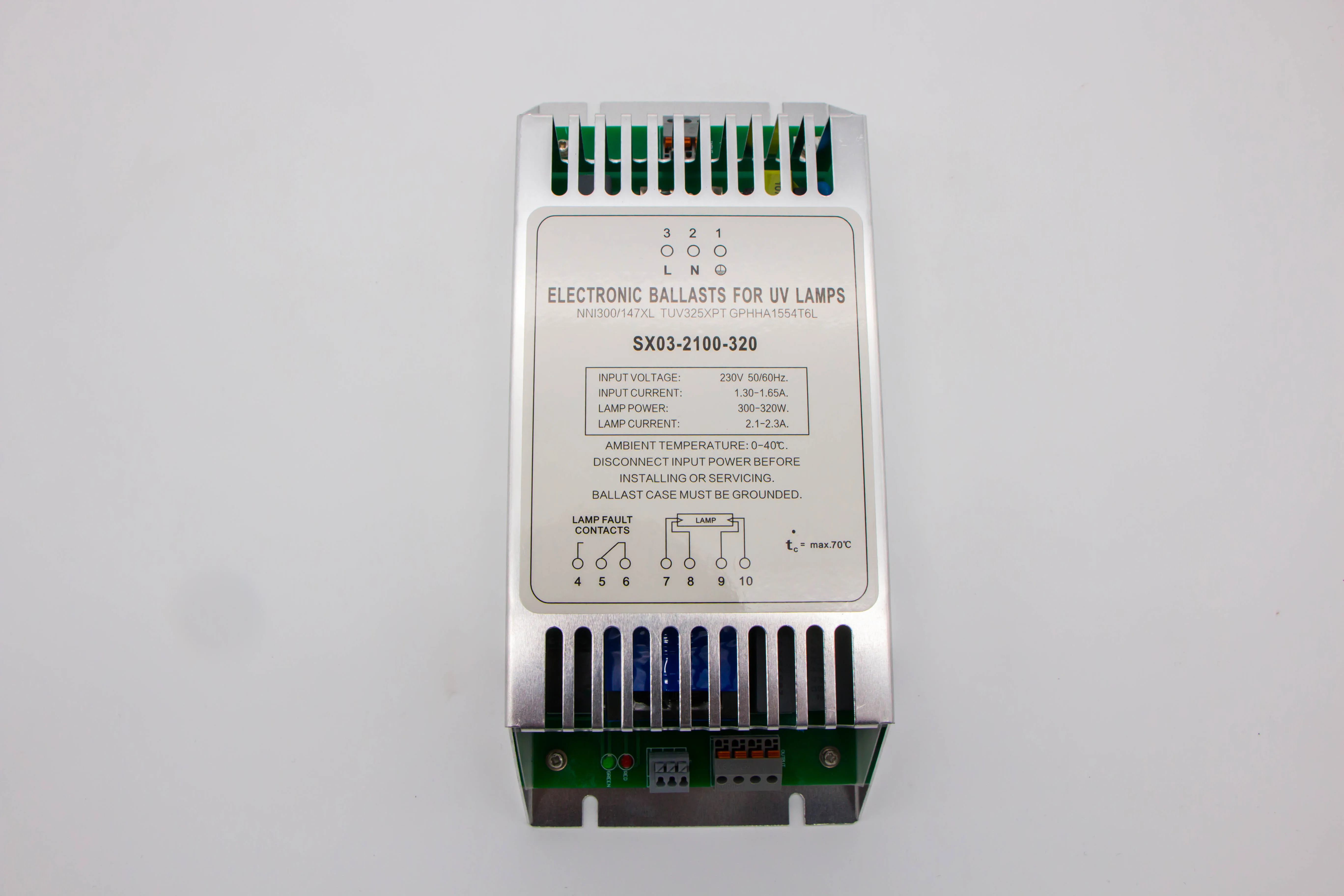 SNXIN preheat start electronic ballast 320W 2.1A lamp current for high power amalgam uv lamp