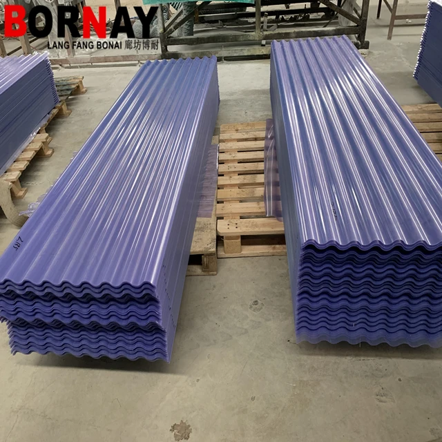 Fiberglass Reinforced Plastic Roof Panels Transparent PVC01 Plain Tiles Sustainable Langfang Bonai Fiberglass Sheets