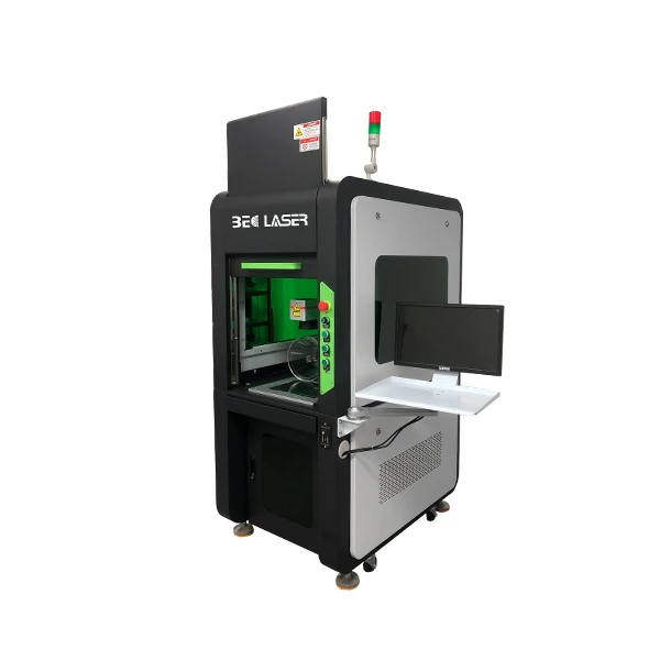 Enclosed Fiber Laser Engraving Machine 60w 80w 100w Fiber Laser Marking cutting Machine For Metal wood  gold jewelry  2.5D 3D