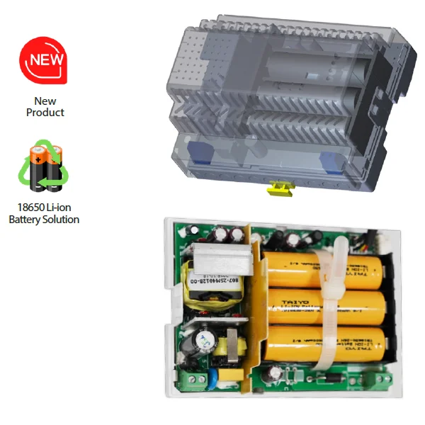 miTEC Din Rail Lithium Uninterruptible Power Supply with Built in 18650 Battery UPS Security CCTV Power