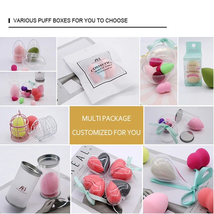 Non Latex Free Private Label Waterdrop Red Cosmetic Makeup Blender Sponge
