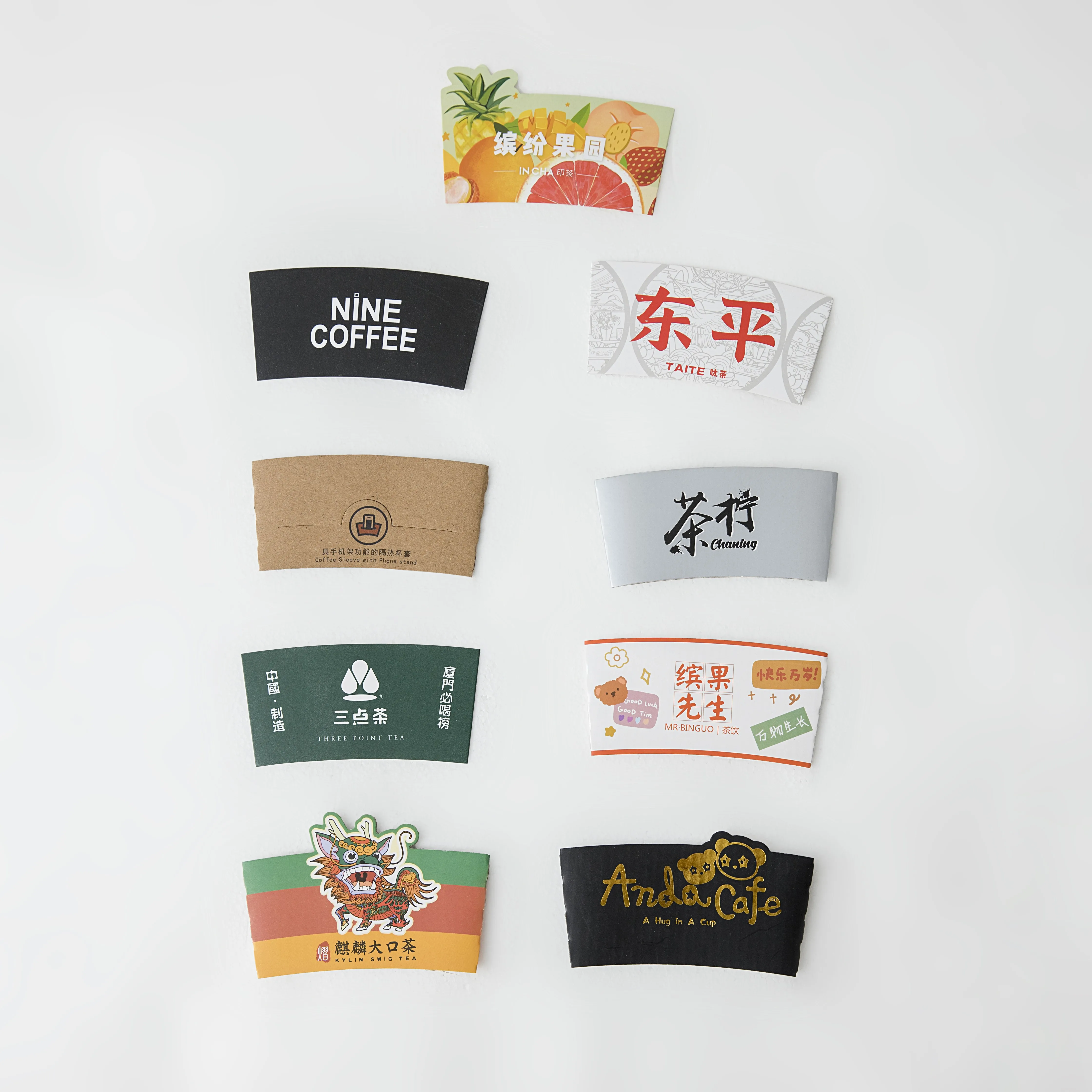 disposable Wholesale mark thermal insulation custom kpop  coffee cup sleeve