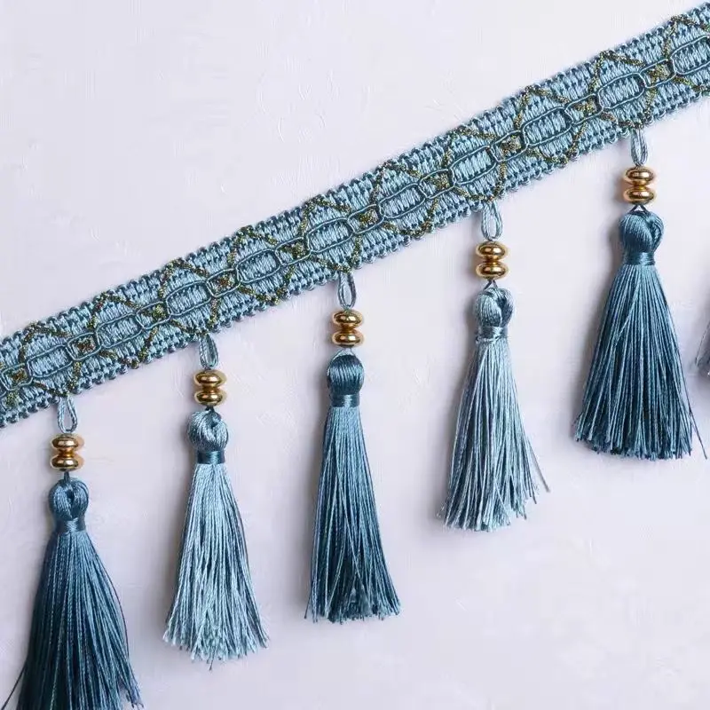 Good Quality Custom Made Wholesale Decorative Trimming Curtain Tassel Fringe