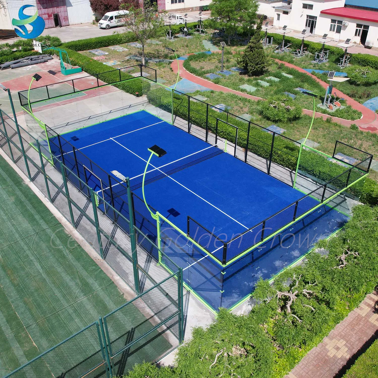 Outdoor Padel Tennis Court Equipment Easy to Install Manufacturer Customization Foam+Felt Cover Panoramic