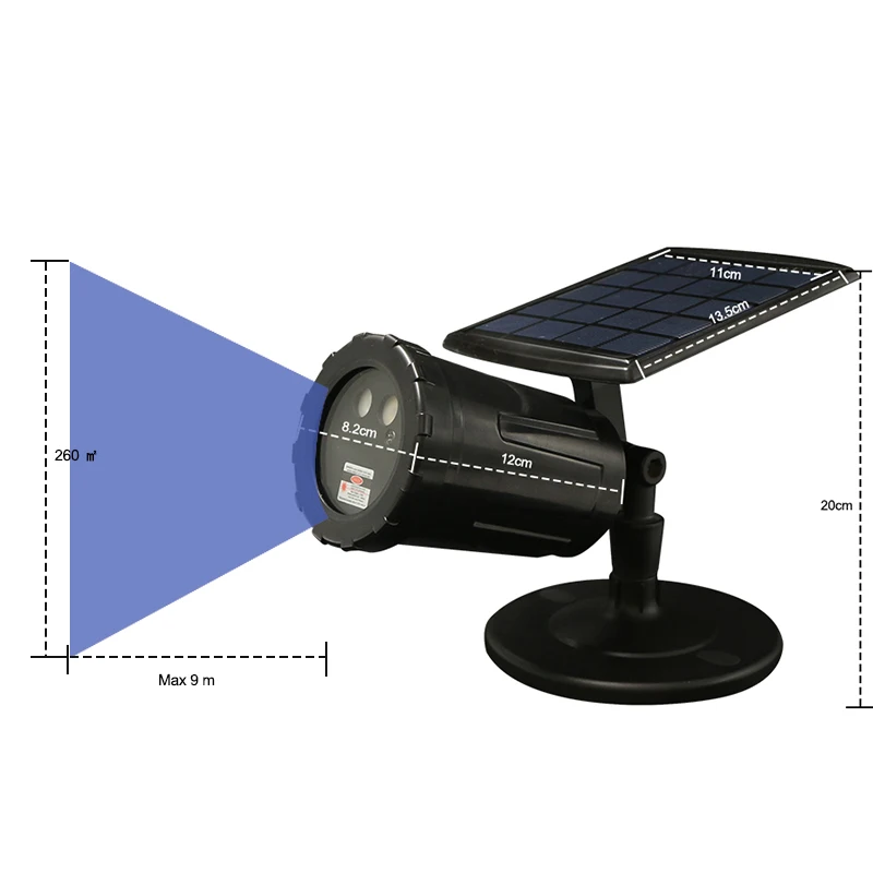 KSWING Solar Outdoor Garden Laser Party Light  Christmas Pattern Moving Night Light Projector garden light