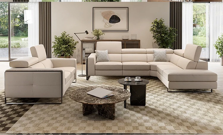 Love seat sofa modern recliner sofa set 3 2 1 couch living room sofas genuine leather recliner