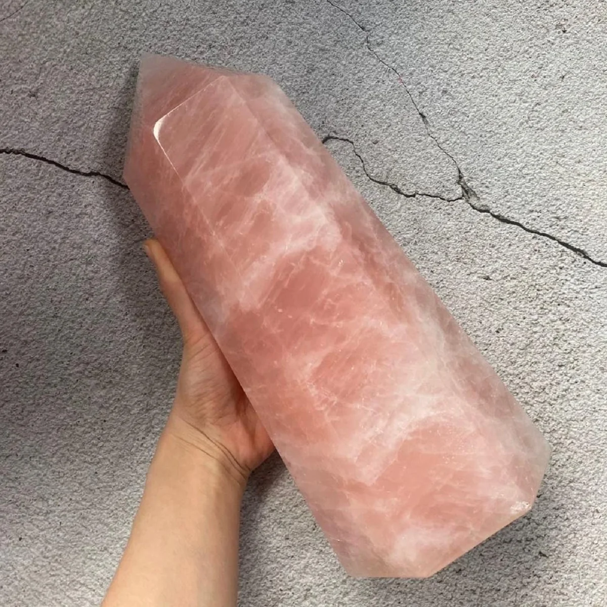 Wholesale Hot Sale Bulk Natural Large Gemstone Polished Points Big Pink Rose Quartz Crystal Wand Tower For Decoration