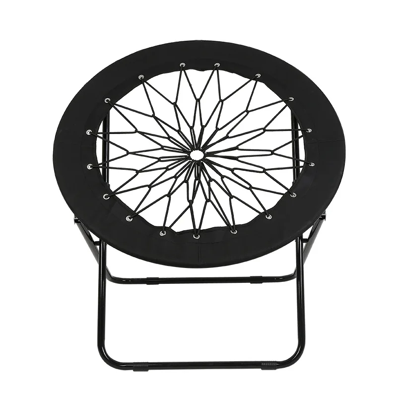 Durable Outdoor Camping Leisure Sports Moon Chair Event Folding Round Bungee Chair High Elastic Cord Camp Chairs