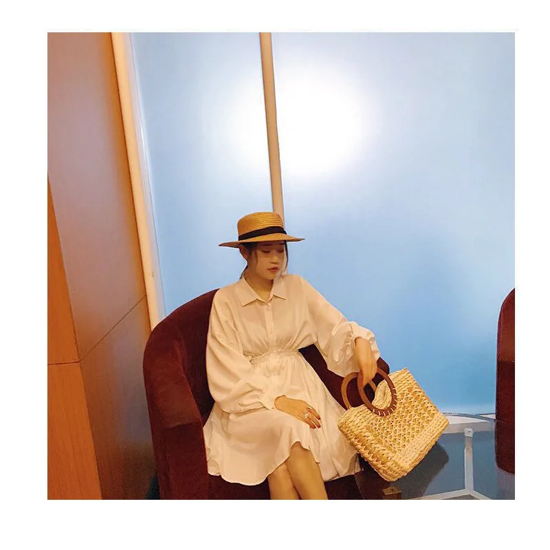 Women Straw Handbag Mini Summer Beach Rattan Tote Bag Crossbody Shoulder Top Handle Handbag