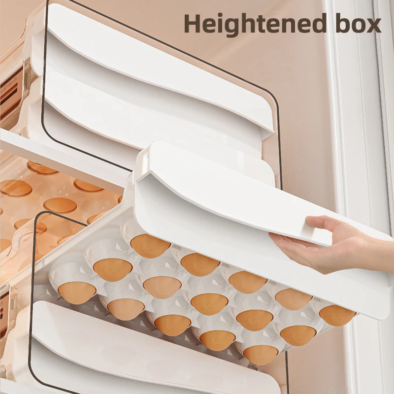 Customizable Logo Plastic Egg Box Transparent Egg Organizer Storage Container Modern Egg Tray Holders Bins for Fridge Use