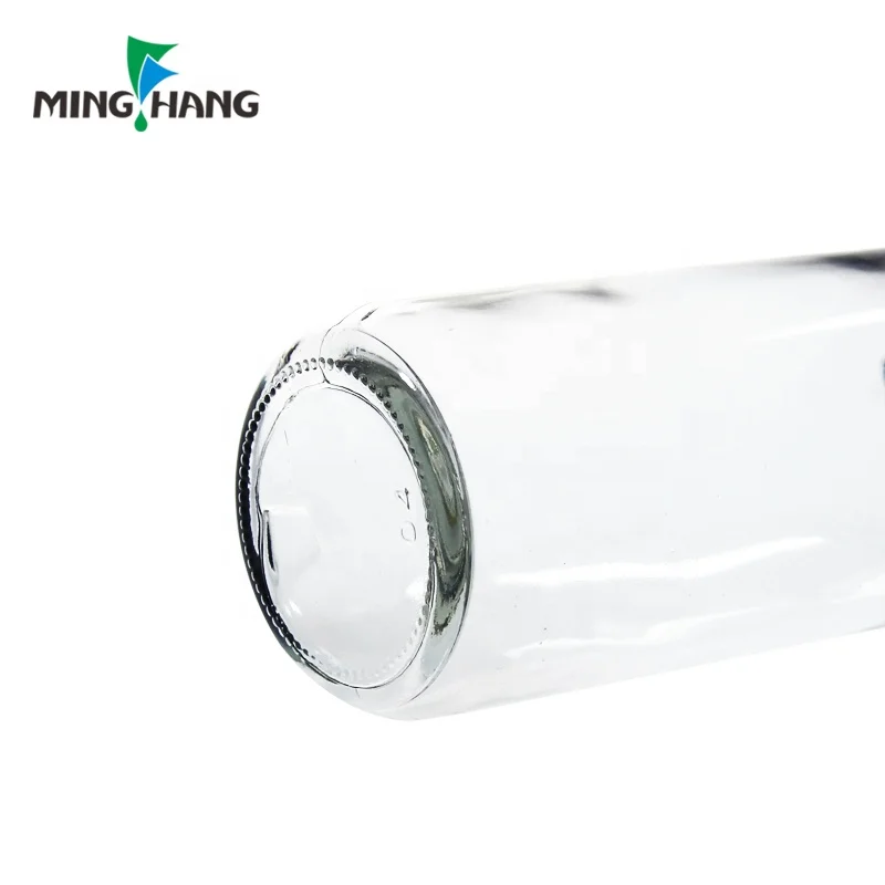 14oz 1l  custom Clear Round al por mayor Botella De Agua Vidrio Premium Soda lime Glass Water Bottle with Rope Stainless lid