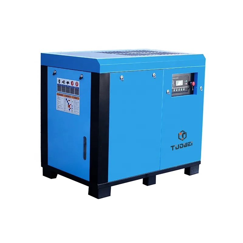 22 kW 30 Hp 7 8 10 12 Bar Industrial Stationary Spiral Rotary Screw Air Compressor For Sale