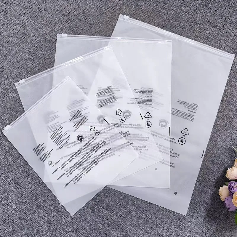 Pvc Frosted Pp Zipper Bags Ziplock Bags Shipping Bags For Clothing plastic packaging