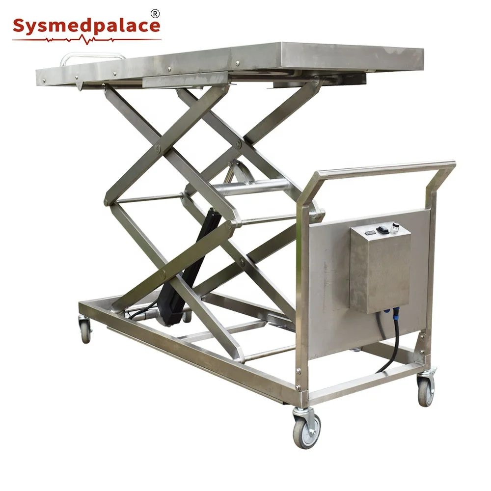 Factory Price Transport Corpse Morgue Trolley Autopsy Lift Mortuary Body Lifting Trolley