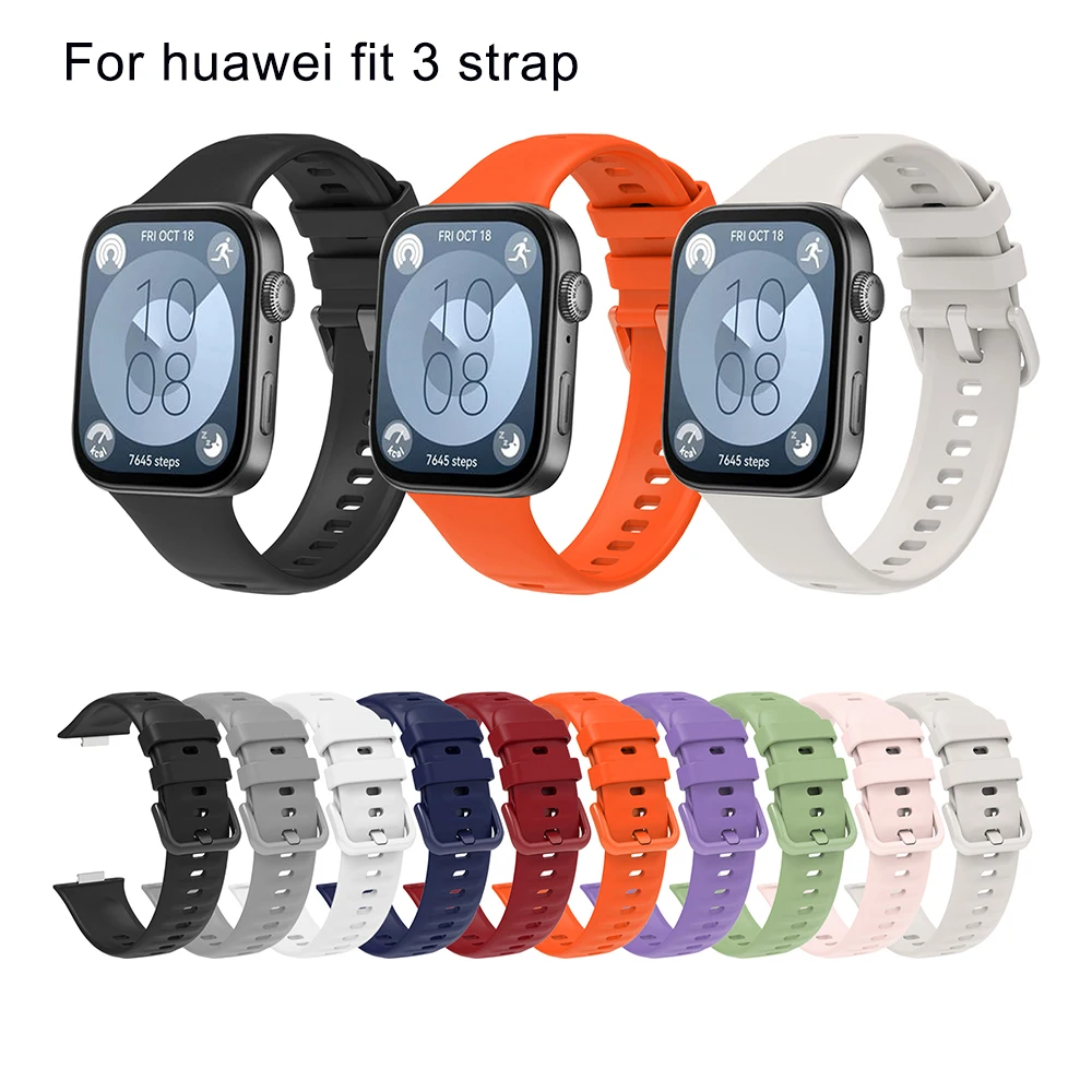 Модные силиконовые часы huawei fit 3 Спортивные Смарт-часы браслет Correa для watch