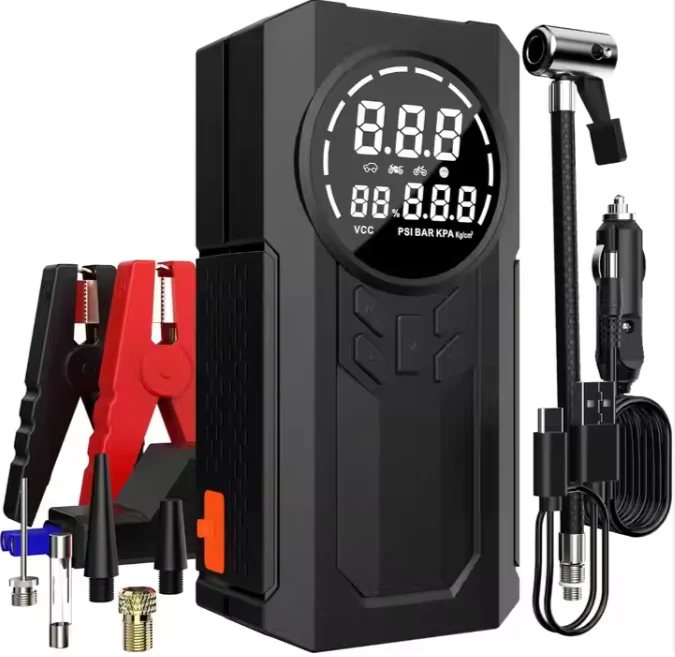 1500A 12000mAh 12V Portable Wireless Emergency Car Jump Start Power Functionwith Electric Car Pump Function