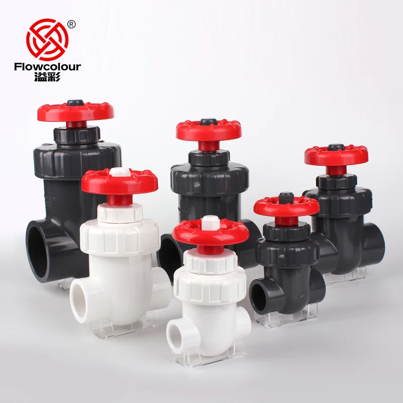 Flowcolor UPVC 20-63 мм задвижка ПВХ для воды резьба резервуара фитинг дренажной