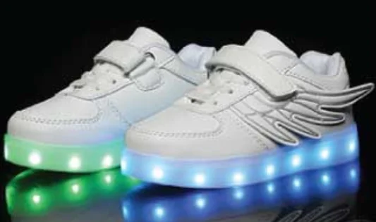 New Kids Led Sneakers boys Girls Stripe Sport Running Shoes Baby Lights Fashion Sneakers Children Luminous Casual Shoes