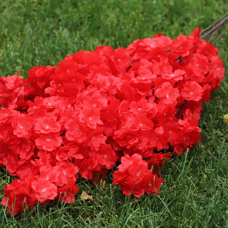 Chinese artificial flowers factory wholesale wedding stage decoration false flowers high quality silk cherry blossom artificial