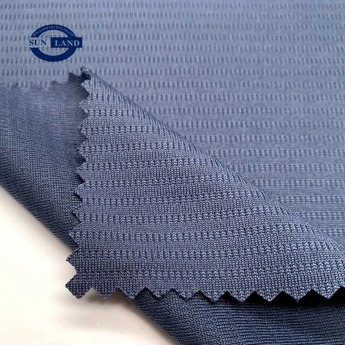Lightweight 100% Polyester Stripe Pique Fabric for Sportswear Football T-shirt Breathable Running Suits