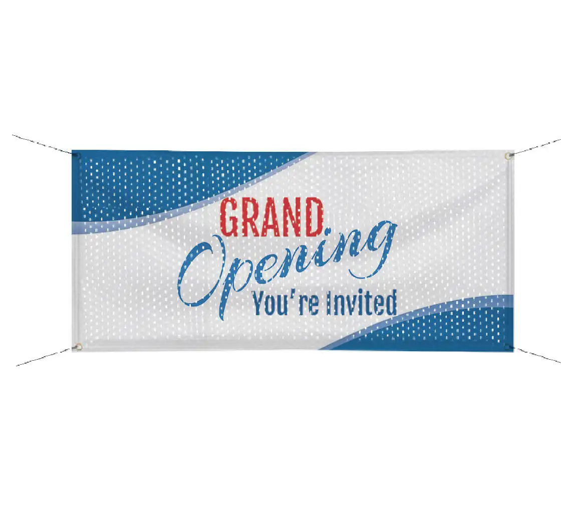 Hot Sale Custom Design Outdoor Polyester Mesh Fence Fabric Banner for Sports Activities Events