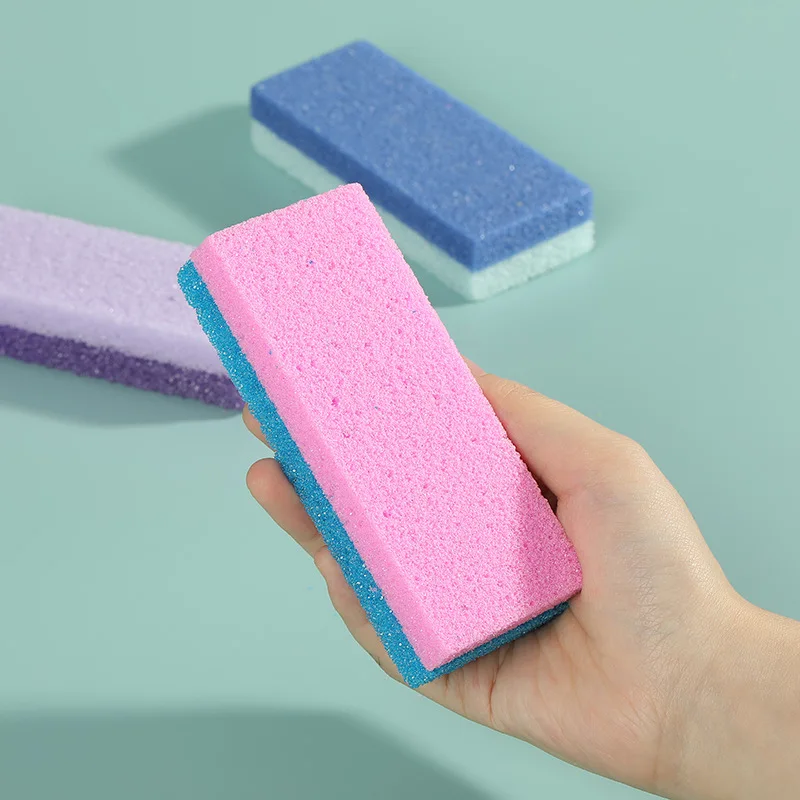 Wholesale Pedicure Tools Disposable Callus Remover Foot Scrubber 2 in 1 Coarse PU Medium Mix Pumice Stone for Feet