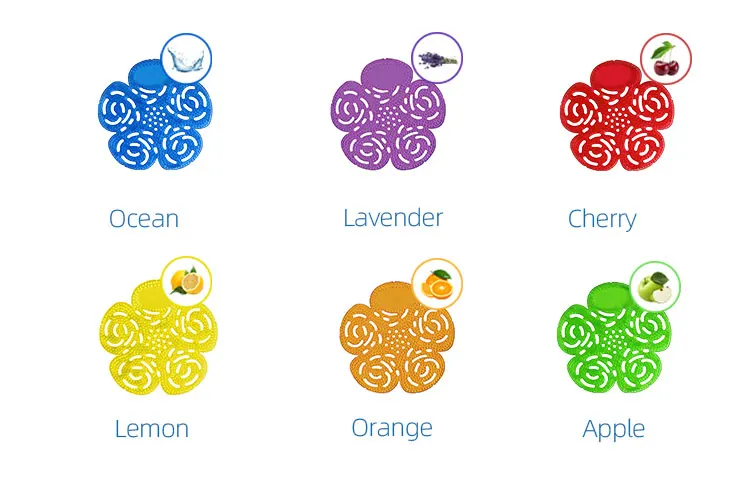 Washroom Urinal Screens Deodorizer Anti Splash Manufacturer Wave Urinal Deodorizer Screen Flower Shape Custom Logo Air Freshener