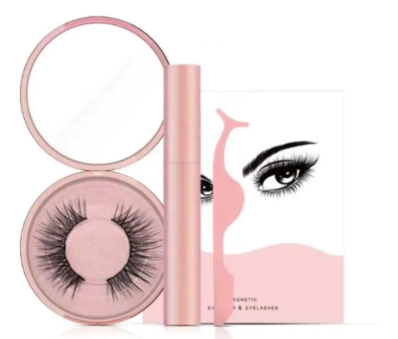 
2021 New Product OEM Magnetic Eyelashes Private Label Magnetic Eyelash Set Magnetic Eyelashes With Eyeliner 