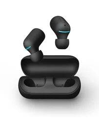 Small in ear wireless earphone 2021 metallic capsule cute box earphone with microphone and volume control