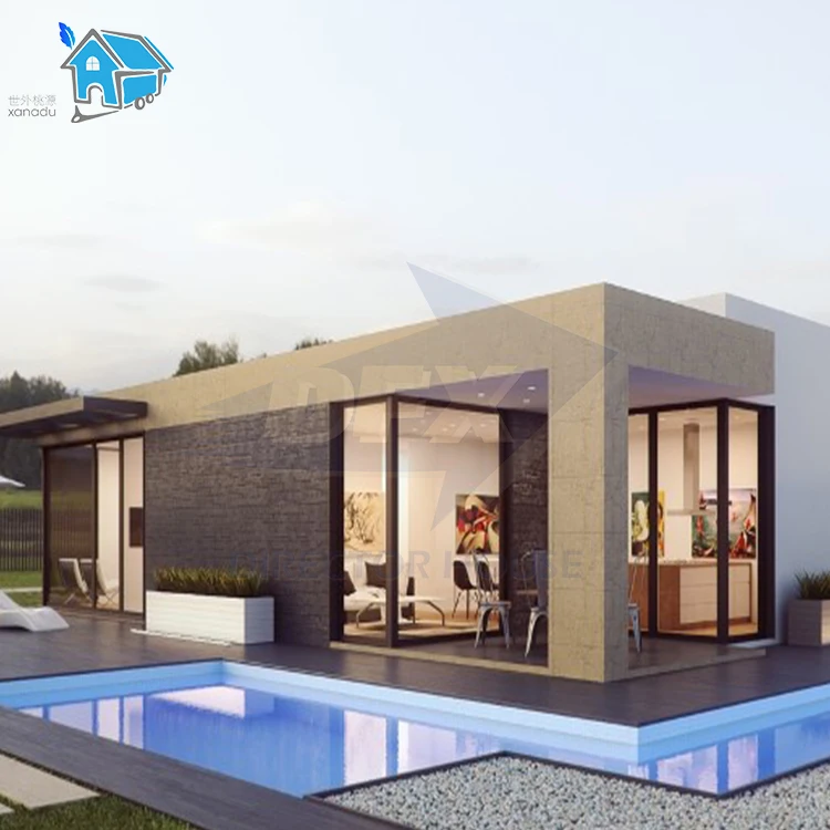 Customized modular container house modern prefab light steel kits wholesale shipping container bar storage garage